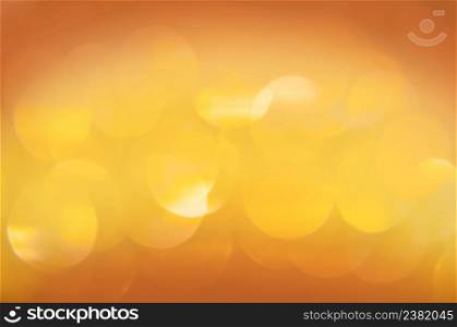 Gold bokeh background. Abstract blur gold bokeh. Wide format banner. Christmas glittering bokeh stars background