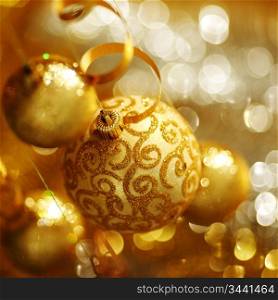 Gold Christmas decorations