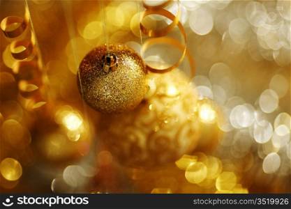 Gold Christmas decorations