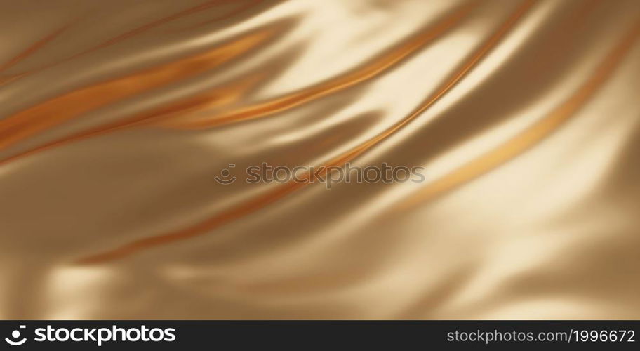 Gold cloth background 3D render
