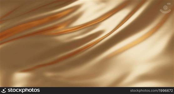 Gold cloth background 3D render