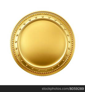 Gold coin. Gold coin isolated on a white background.