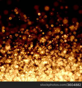 Gold colour bokeh abstract light background. Illustration