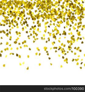 Gold Confetti Pattern. Gold Confetti Pattern Isolated on White Background