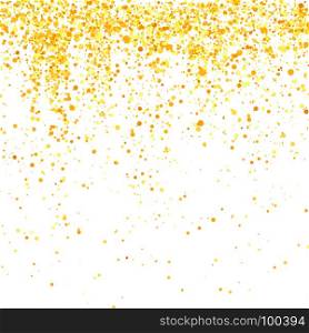 Gold Confetti Pattern Isolated on White Background. Gold Confetti Pattern