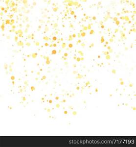 Gold Confetti Pattern Isolated on White Background.. Gold Confetti Pattern Isolated on White Background