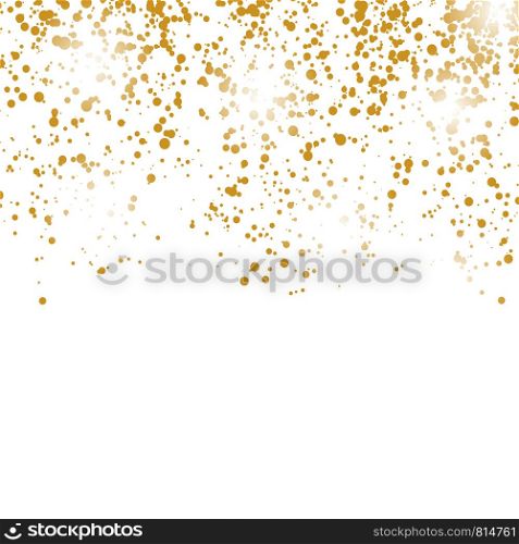 Gold Confetti Pattern Isolated on White Background.. Gold Confetti Pattern Isolated on White Background