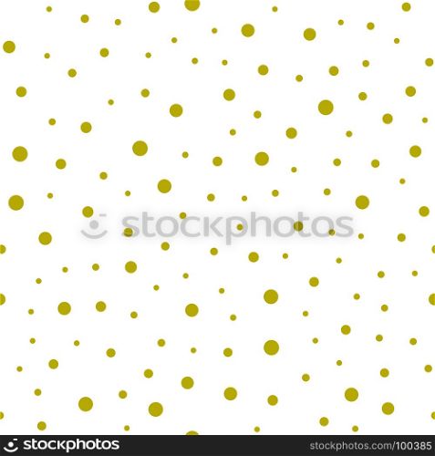 Gold Confetti Seamless Pattern on White Background. Gold Confetti Seamless Pattern