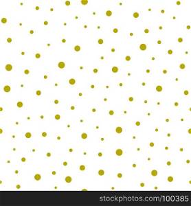 Gold Confetti Seamless Pattern on White Background. Gold Confetti Seamless Pattern