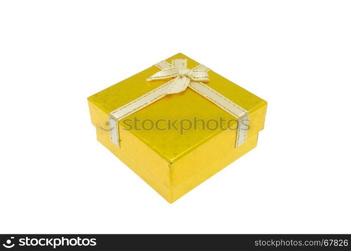 Gold gift box for Christmas, Thanksgiving, Birthday, Holiday, New year and other important festival.