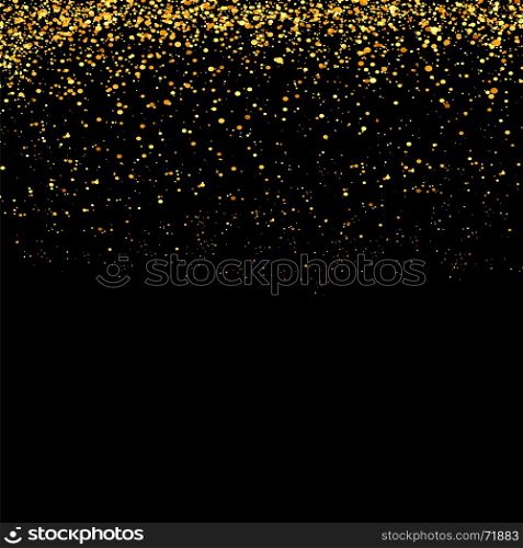 Gold Glitter Particle Background. Yellow Sand Texture. Gold Glitter Particle Background