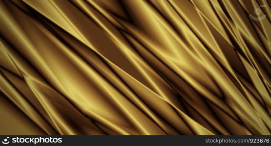 Gold luxury fabric background with copy space