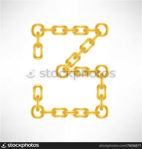 Gold Number 3 Isolated on White Background. Gold Number 3