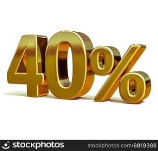Gold Sale 40%, Gold Percent Off Discount Sign, Sale Banner Template, Special Offer 40% Off Discount Tag, Forty Percentages 40 Sticker, Gold Sale Symbol, Gold Sticker, Banner, Advertising, Luxury Sale