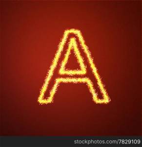 Gold star alphabet(letter A)