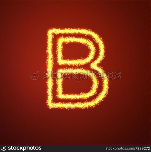 Gold star alphabet(letter B)