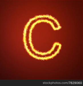 Gold star alphabet(letter C)