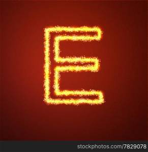 Gold star alphabet(letter E)