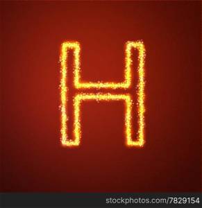 Gold star alphabet(letter H)