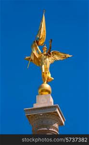 Gold winged Victory statue in World War I Memorial in Washington DC
