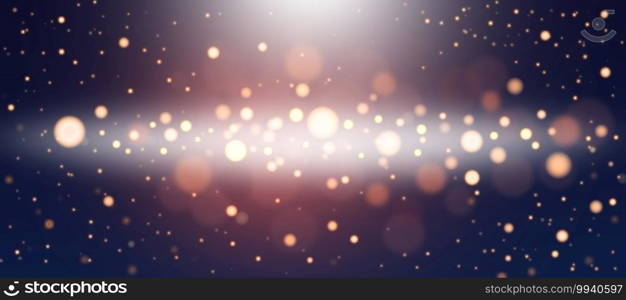 Golden abstract bokeh background. Defocused abstract twinkling lights on a blue background. Golden bokeh.. Golden abstract bokeh background. Defocused abstract twinkling lights on a blue background.