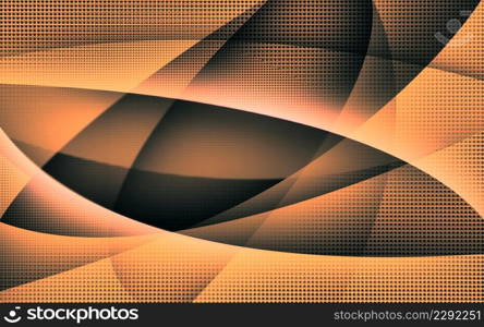 Golden Abstract tech geometric modern background. Spotlit perforated blue metal plate. Background close-up