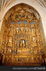 Golden Altar in The Cathedral In Burgos, Spain
