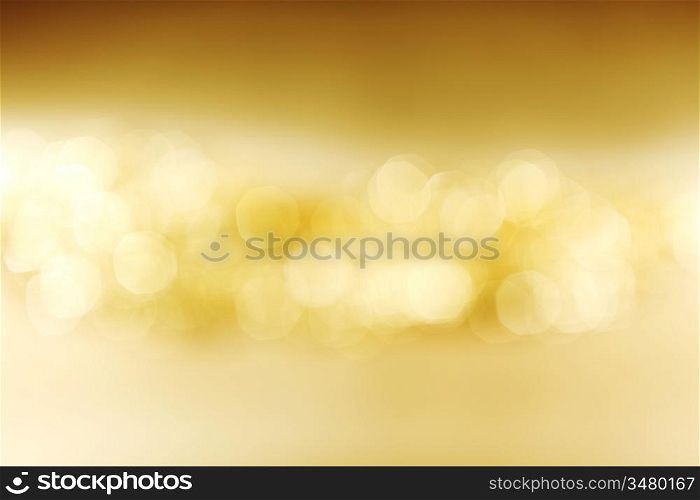 golden bokeh background close up
