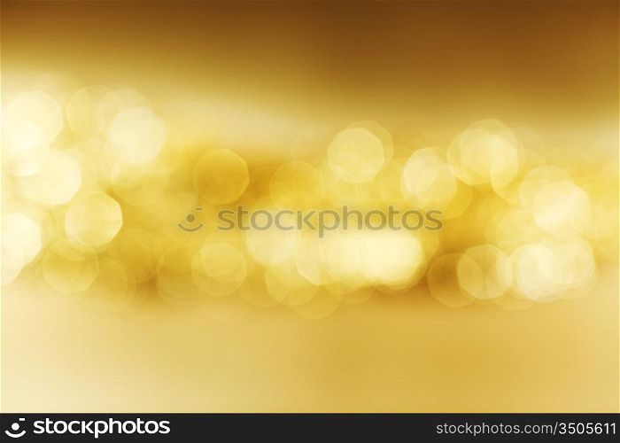 golden bokeh background close up