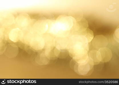 golden bokeh background close up