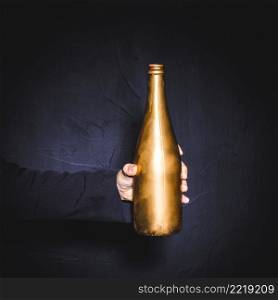 golden bottle champagne