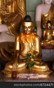 Golden Buddha in Shwedagon Paya, Yangon, Myanmar