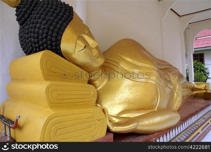 Golden Buddha in wat, Lampang, Lanna Thai, Thailand