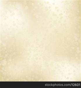 Golden Christmas background with snowflakes, candy and stars