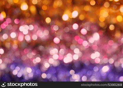 Golden christmas bokeh background for design