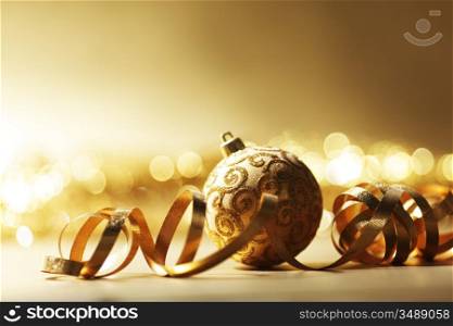 golden christmas card holiday background