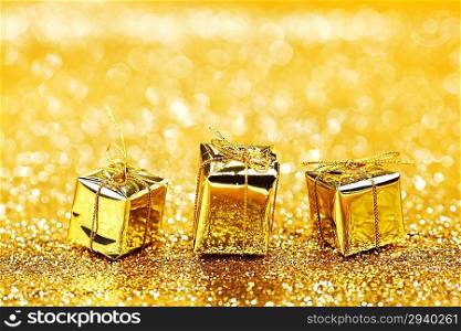 Golden christmas gifts