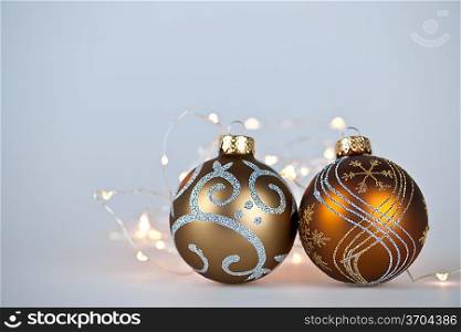 Golden Christmas ornaments