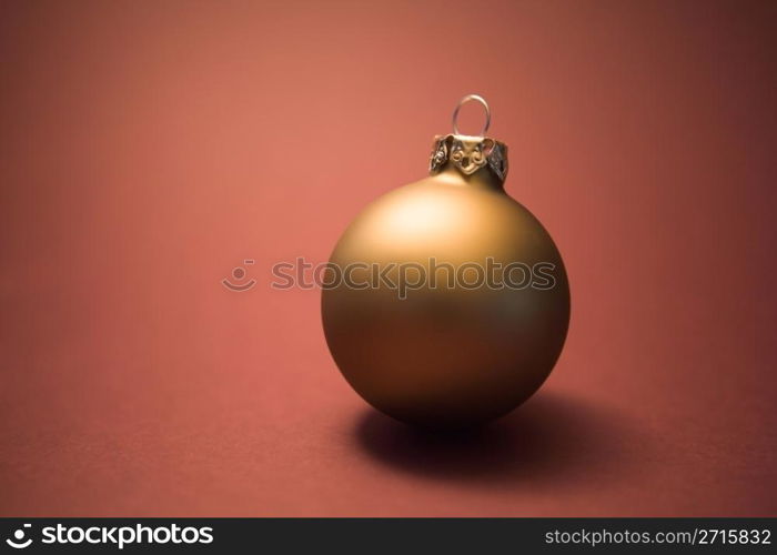 Golden color christmas ornament bauble