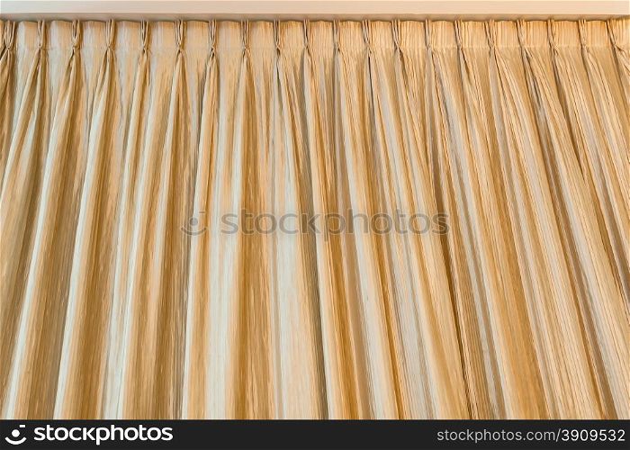 golden curtain on ceiling