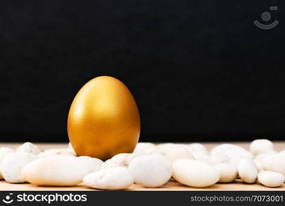 Golden Easter egg, happy Easter sunday hunt holiday decorations