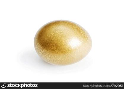 Golden egg isolated on the white background