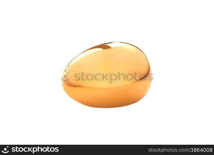 Golden egg isolated on white background