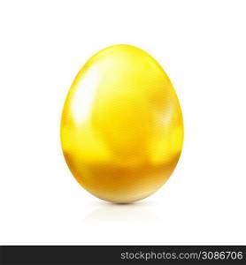 Golden egg vector illustration isolated on white background.. Golden egg vector illustration isolated on white background