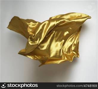 golden flying fabric - art object, design element