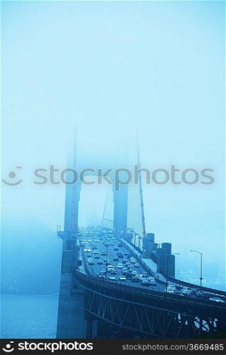 Golden Gate bridge in fog