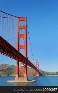 Golden Gate Bridge in San Francisco on a sunny afternoon