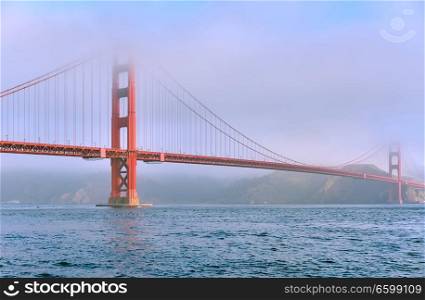 Golden Gate Bridge view from Fort Point at morning, San Francisco, California, USA