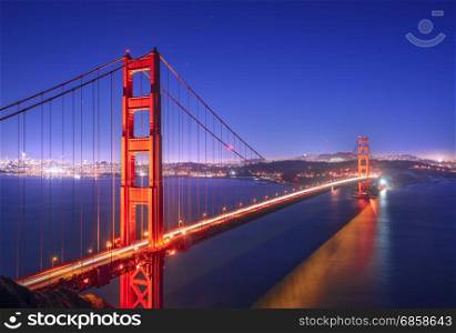 Golden Gate, San Francisco California at night