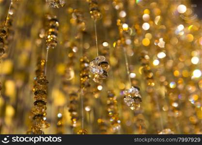 Golden glitter christmas abstract background